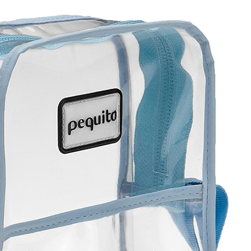 Bolsa Shoulder Bag Transversal Ajustável Azul Transparente