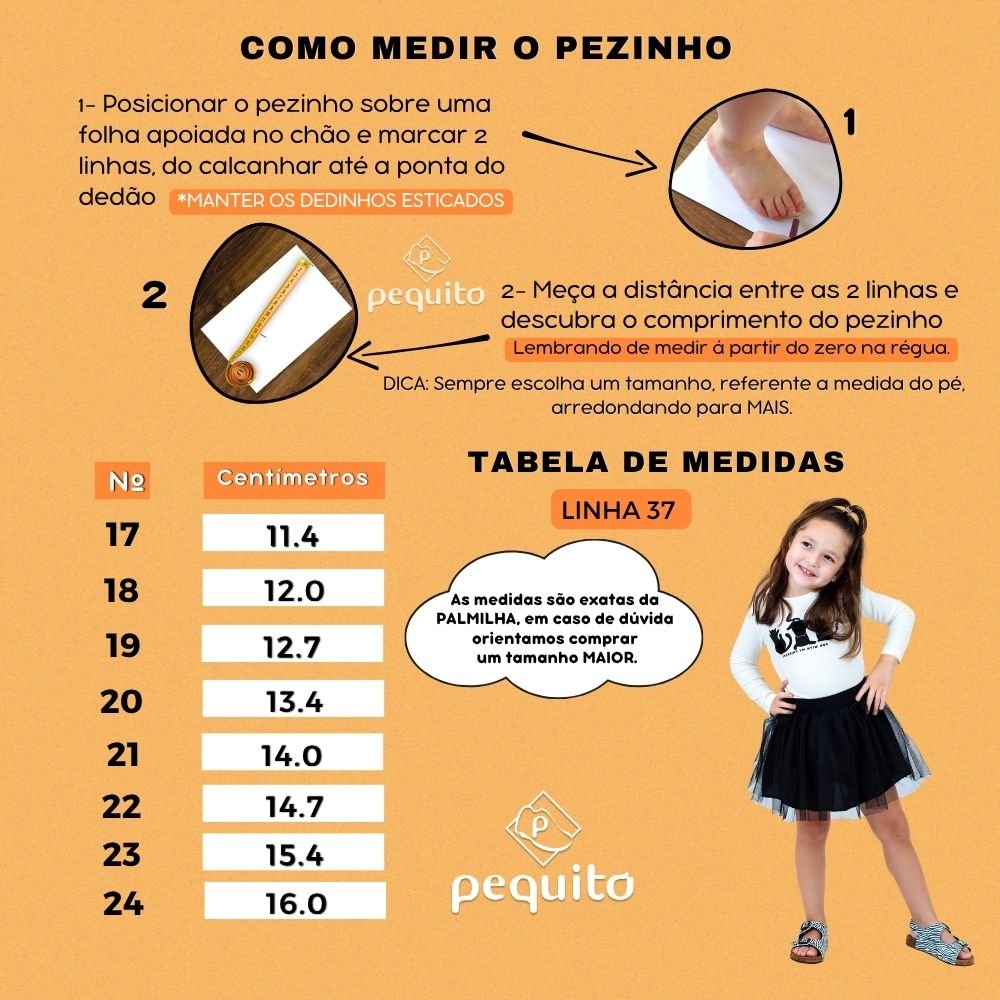 tabela de medidas linha 37