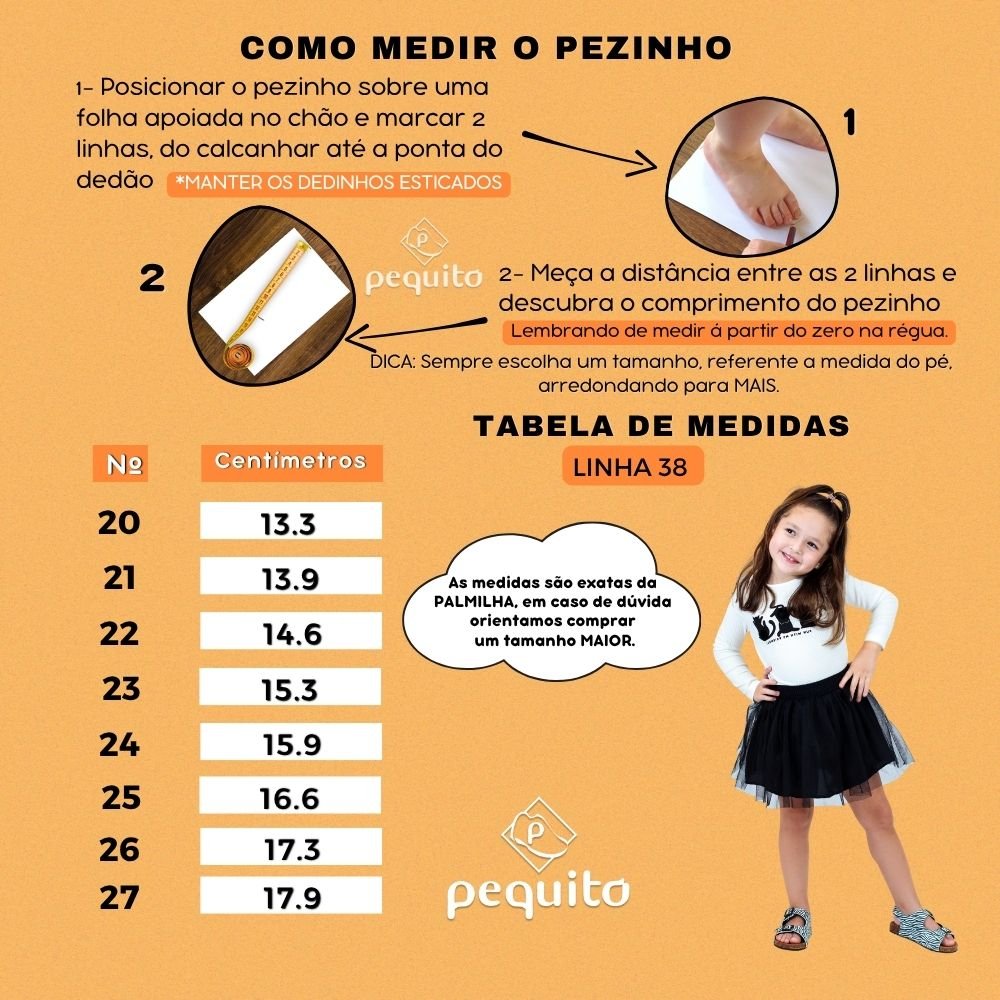 tabela de medidas linha 38