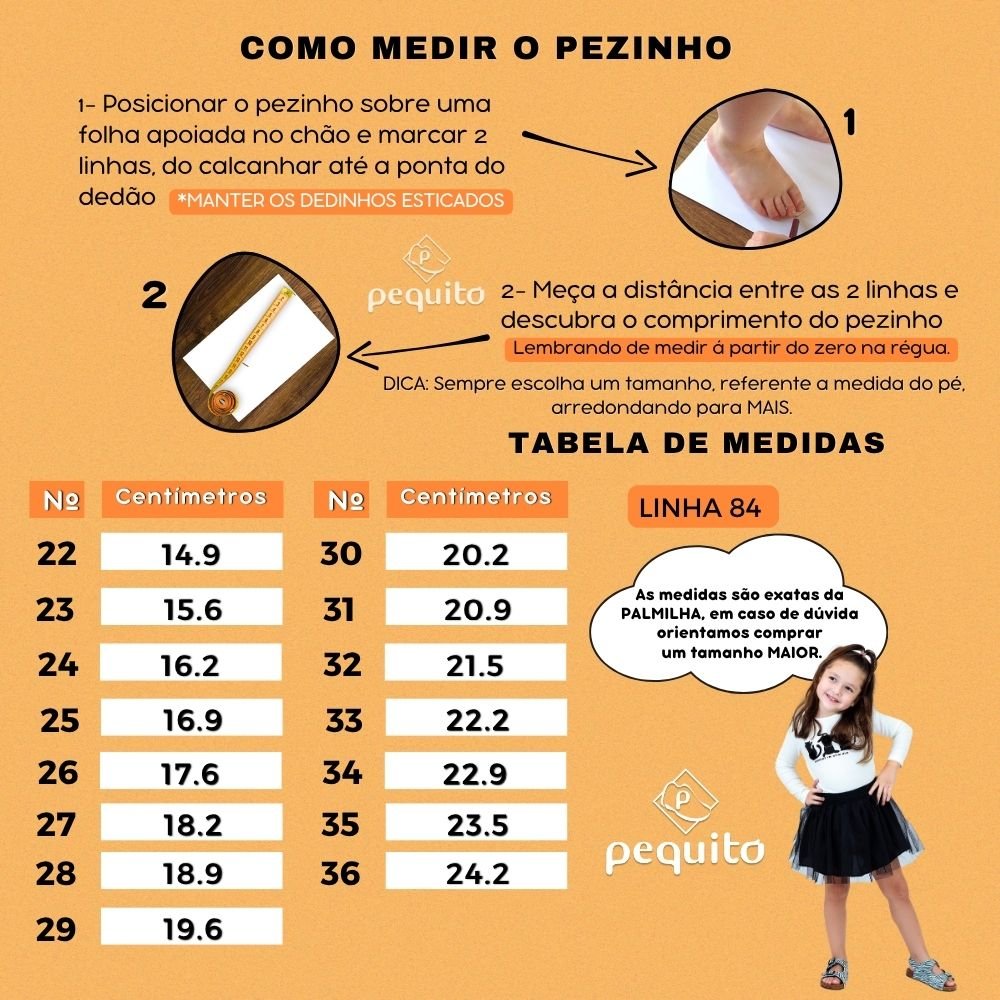 tabela de medidas linha 84
