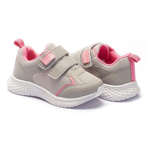 Tênis Infantil Menina Casual Confortável Cinza
